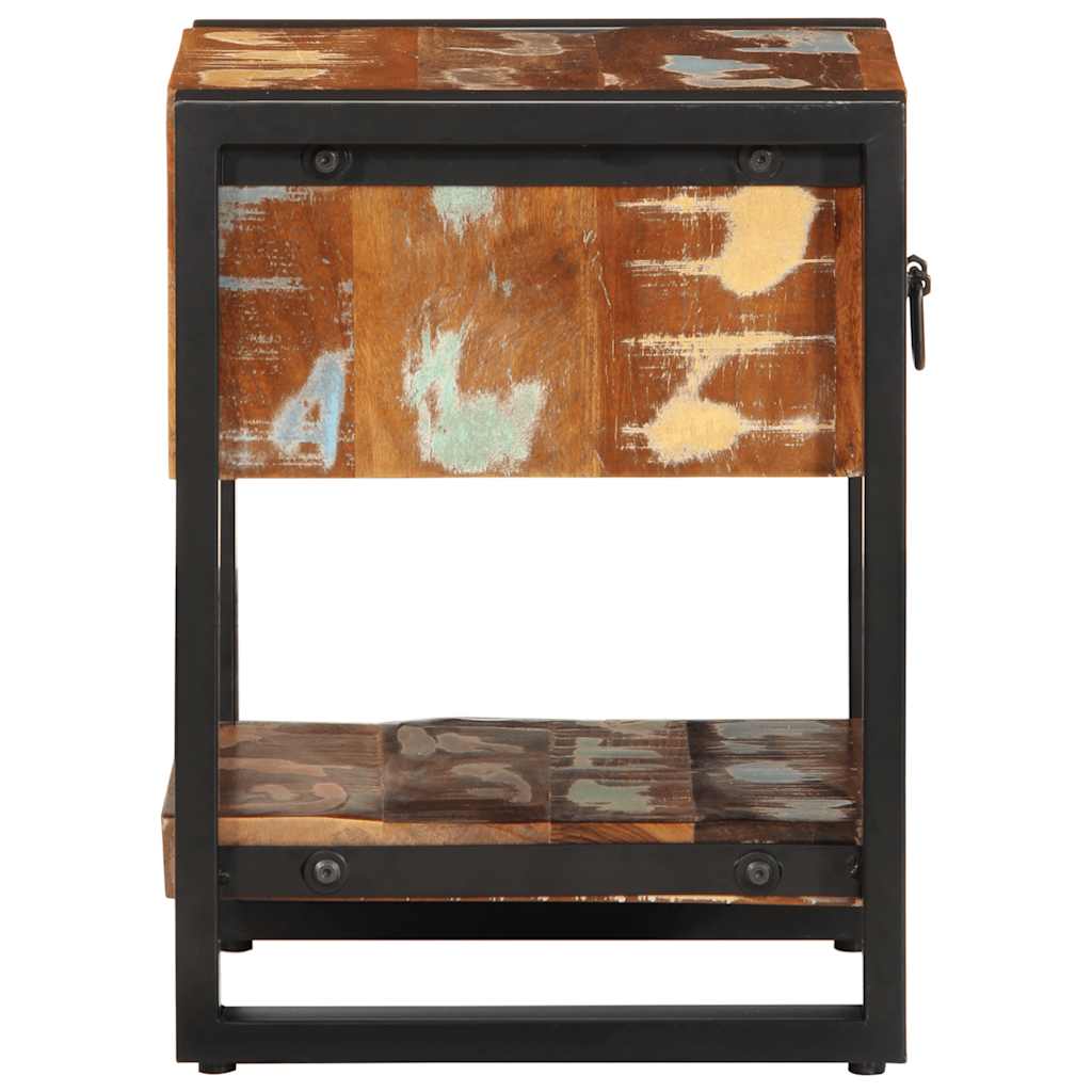 Mesas de cabeceira 2 pcs madeira maciça áspera multicor manga - Image 7