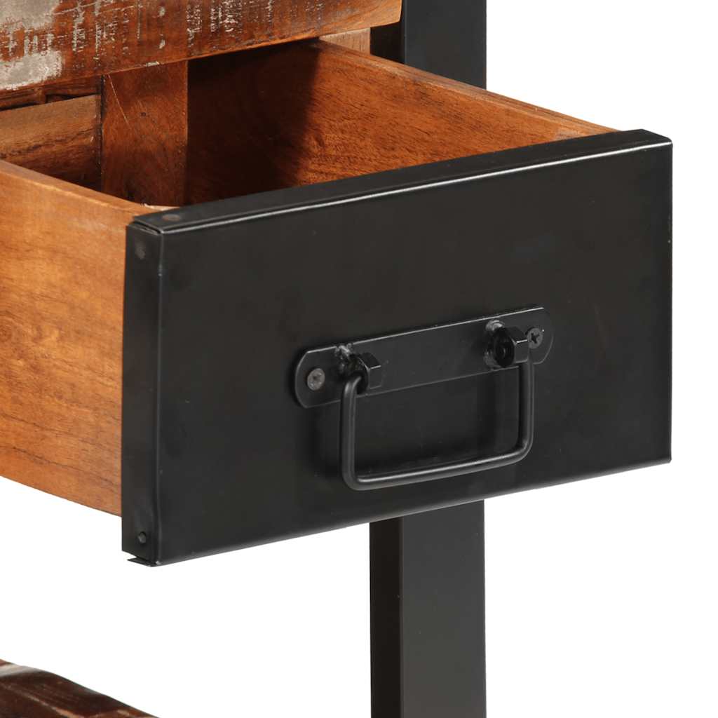 Mesas de cabeceira 2 pcs madeira maciça áspera multicor manga - Image 10