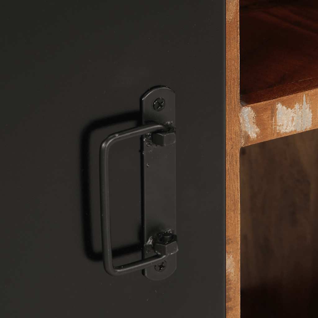 Aparador multicor 55x35x70 cm madeira maciça recuperada - Image 8