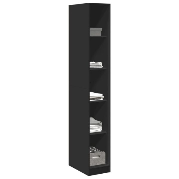 Roupeiro 30x50x200 cm derivados de madeira preto - Image 2