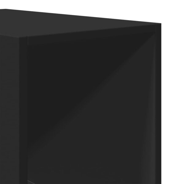 Roupeiro 30x50x200 cm derivados de madeira preto - Image 6