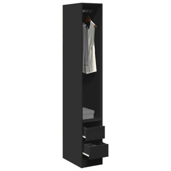 Roupeiro 30x50x200 cm derivados de madeira preto