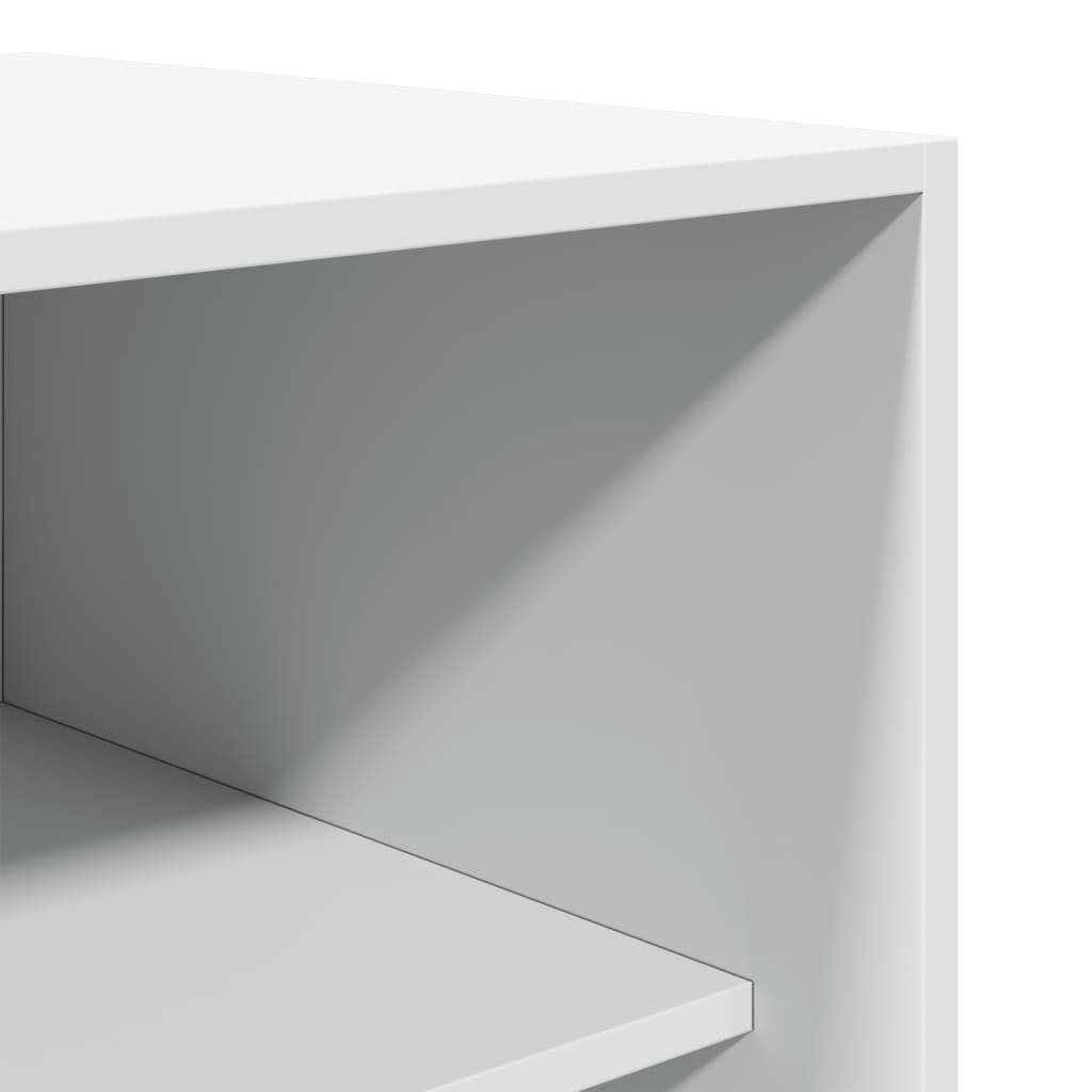 Roupeiro 80x50x200 cm derivados de madeira branco - Image 6