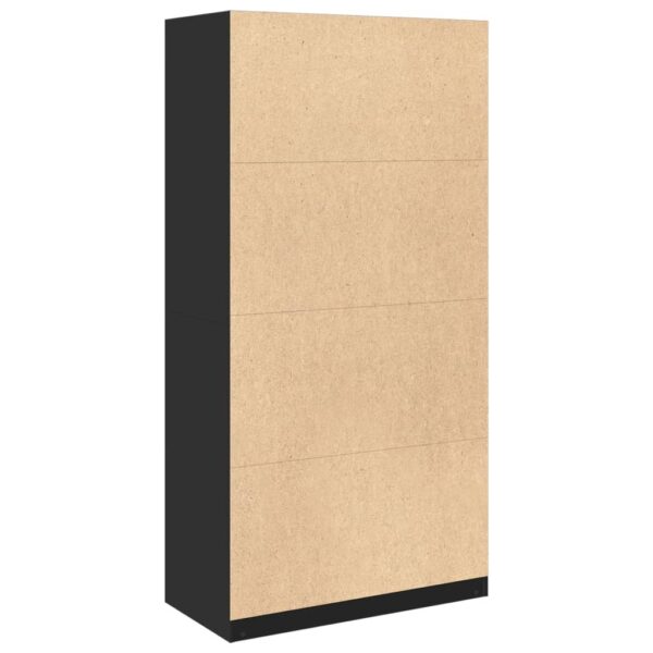 Roupeiro 100x50x200 cm contraplacado preto - Image 5