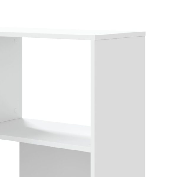 Estante canto 4 prateleiras 85x85x140 cm deriv. madeira branco - Image 7