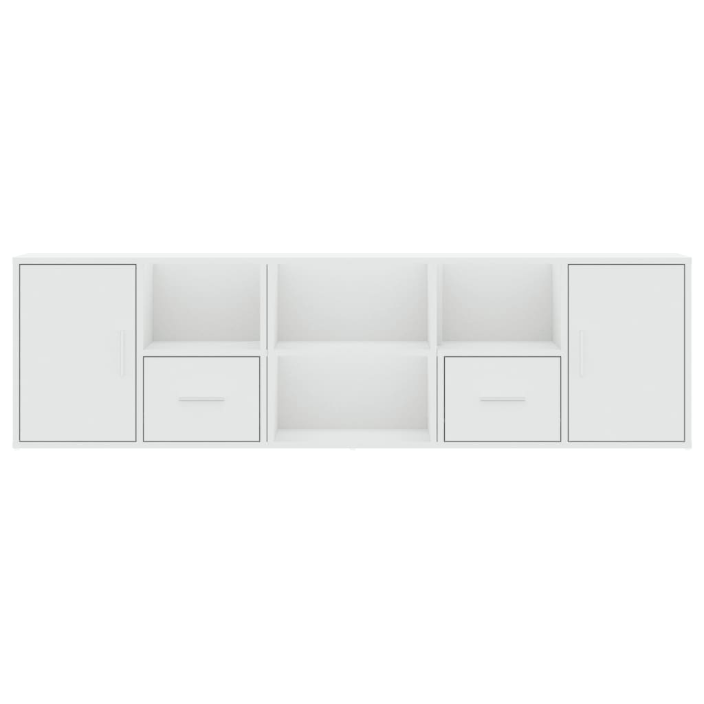 Armário de canto 160x40x45 cm derivados de madeira branco - Image 3