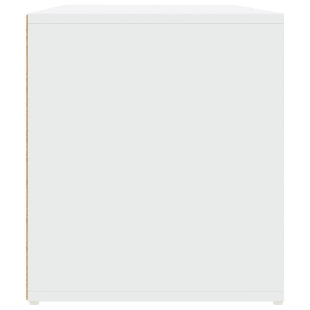Armário de canto 160x40x45 cm derivados de madeira branco - Image 4