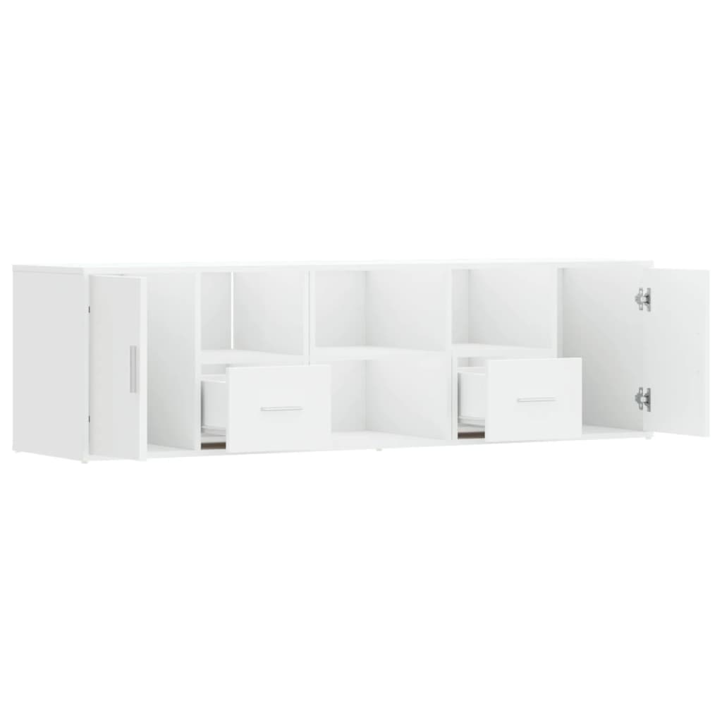 Armário de canto 160x40x45 cm derivados de madeira branco - Image 7
