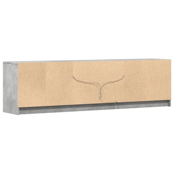 Móvel de TV com luzes LED derivados de madeira cinzento cimento - Image 7
