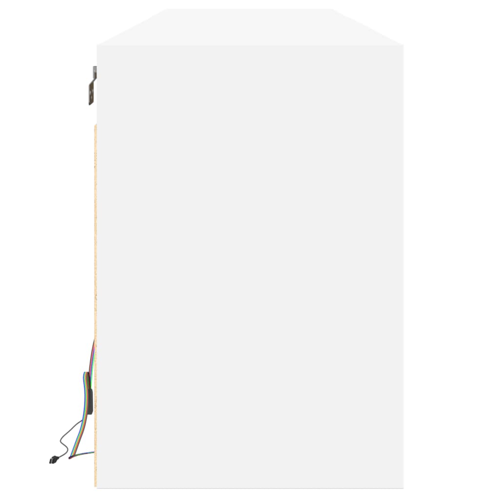 Móvel de parede para TV com luzes LED 180x31x45 cm branco - Image 6