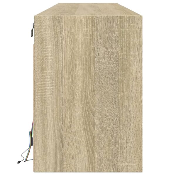 Móvel de parede p/ TV c/ luzes LED 180x31x45 cm carvalho sonoma - Image 6