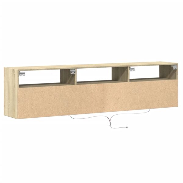 Móvel de parede p/ TV c/ luzes LED 180x31x45 cm carvalho sonoma - Image 7