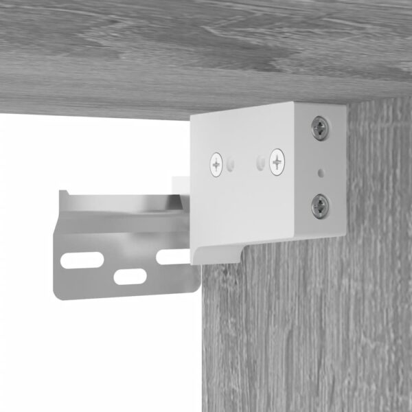 Móvel de parede p/ TV luzes LED 180x31x39,5 cm cinzento sonoma - Image 9