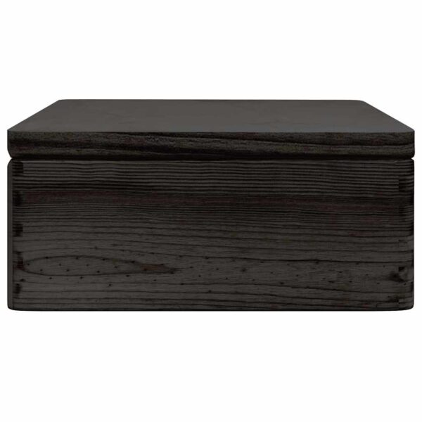 Caixa de madeira tampa preta 40x30x13 cm pinho madeira maciça - Image 5