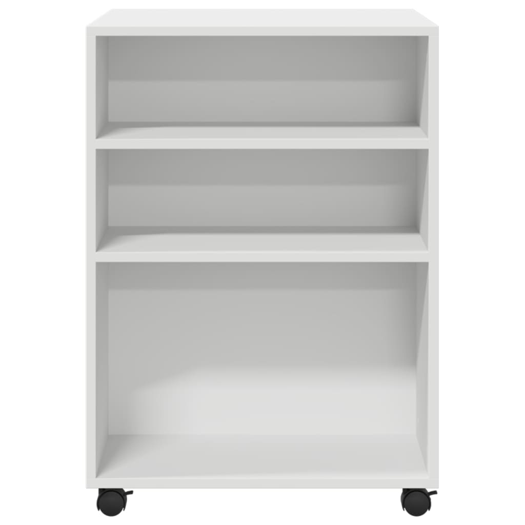 Mesa de apoio c/ rodas 55x60x78 cm derivados de madeira branco - Image 3
