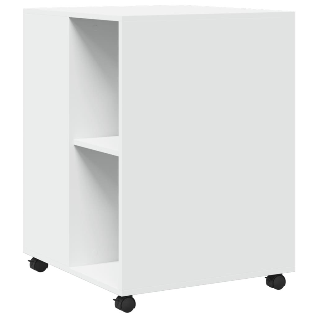 Mesa de apoio c/ rodas 55x60x78 cm derivados de madeira branco - Image 5