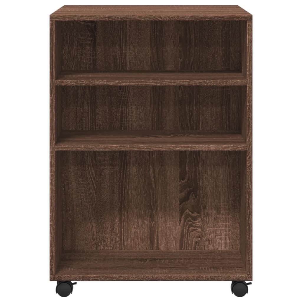 Mesa de apoio com rodas derivados de madeira carvalho castanho - Image 3