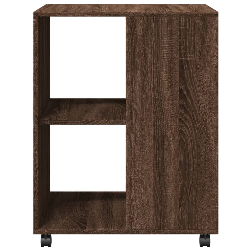 Mesa de apoio com rodas derivados de madeira carvalho castanho - Image 4