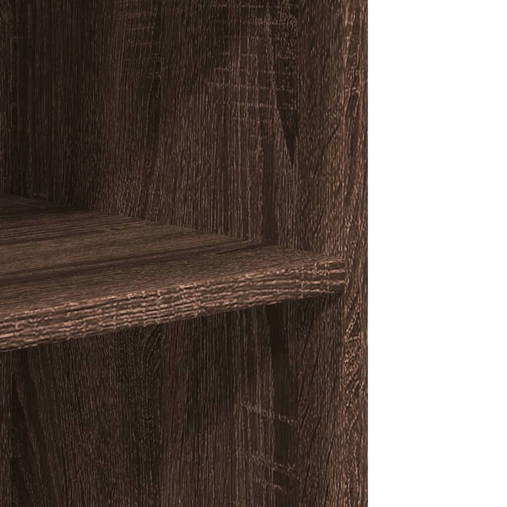 Mesa de apoio com rodas derivados de madeira carvalho castanho - Image 6