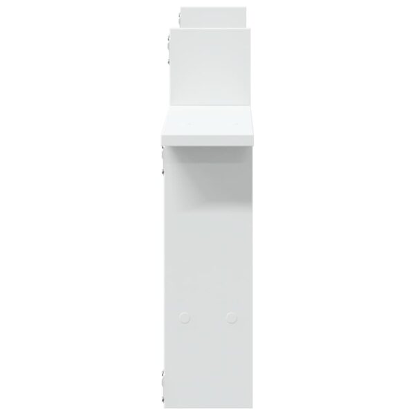 Prateleiras de parede 2 pcs 50x12x50cm derivados madeira branco - Image 4