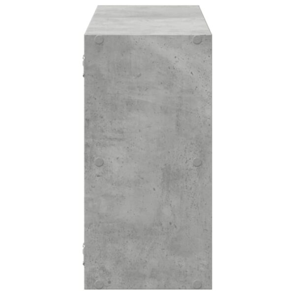 Prateleira de parede 100x25x50 cm deriv. madeira cinza cimento - Image 4