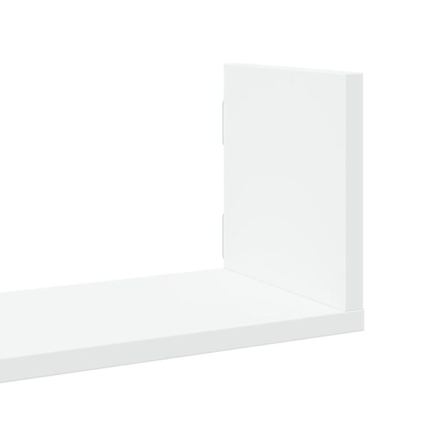 Prateleiras de parede 3 pcs 80x18x18cm derivados madeira branco - Image 6