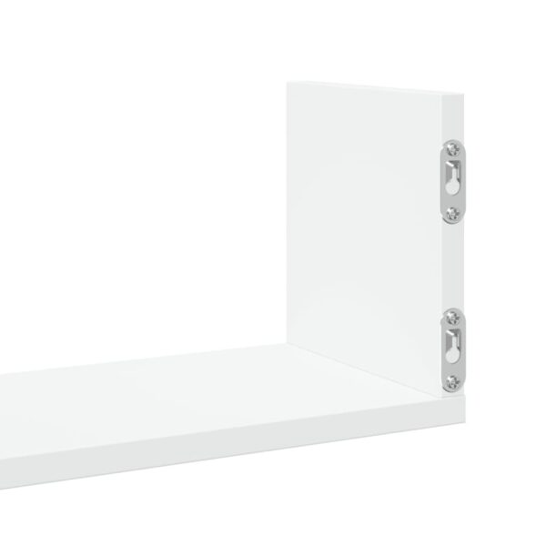 Prateleiras de parede 3 pcs 80x18x18cm derivados madeira branco - Image 7