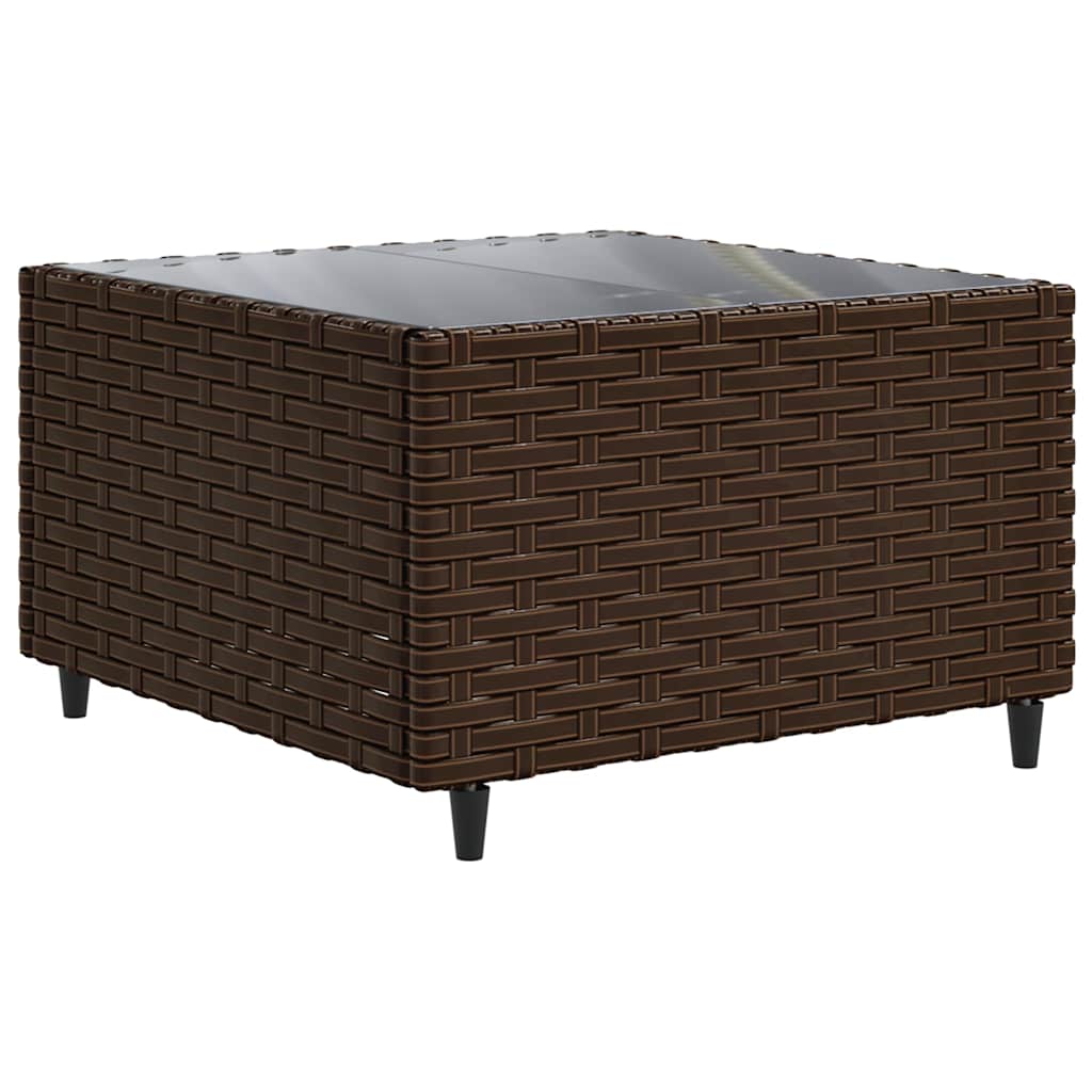 6 pcs conj. lounge jardim c/ almofadões 6 pcs vime PE castanho - Image 2