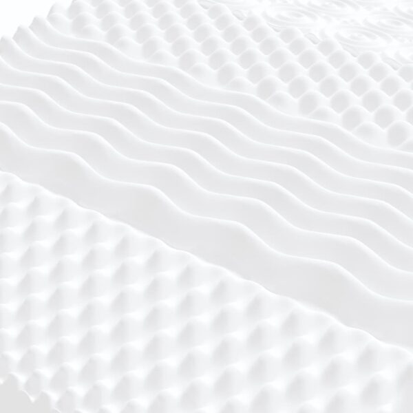 Colchão de espuma 120x210 cm 7 zonas dureza 20 ILD branco - Image 5