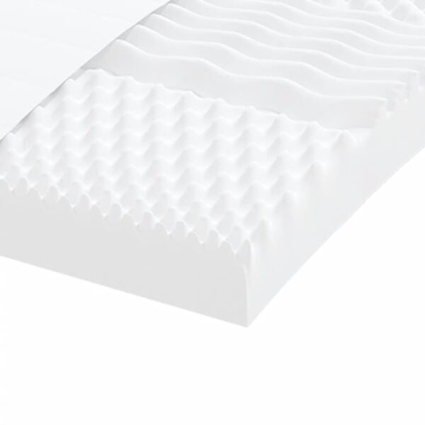 Colchão de espuma 120x210 cm 7 zonas dureza 20 ILD branco - Image 6