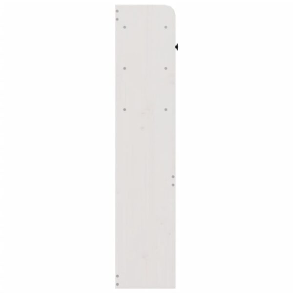 Cabeceira com arrumação 200 cm madeira de pinho maciça branco - Image 4
