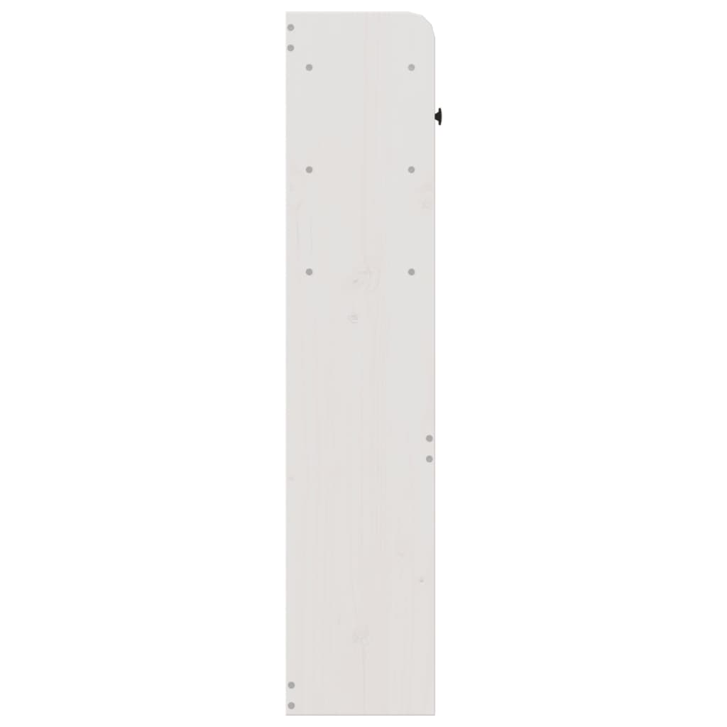 Cabeceira com arrumação 180 cm madeira de pinho maciça branco - Image 4