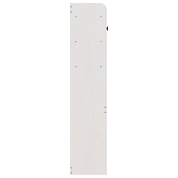 Cabeceira com arrumação 150 cm madeira de pinho maciça branco - Image 4