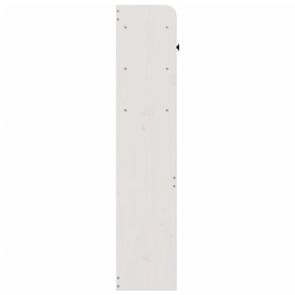 Cabeceira com arrumação 120 cm madeira de pinho maciça branco - Image 4