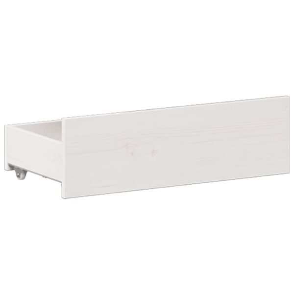Cama sem colchão com cabeceira 200x200 cm pinho maciço branco - Image 8