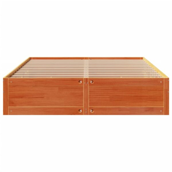 Cama sem colchão com gavetas madeira pinho maciça castanho-mel - Image 3