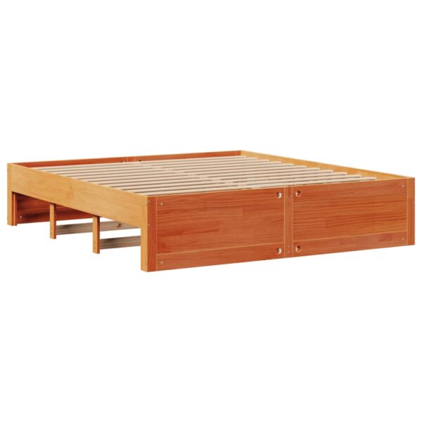 Cama sem colchão com gavetas madeira pinho maciça castanho-mel - Image 6
