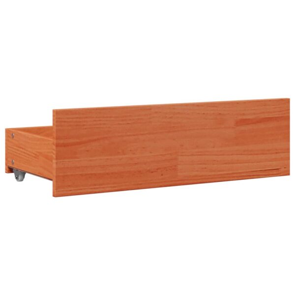 Cama sem colchão com gavetas madeira pinho maciça castanho-mel - Image 8