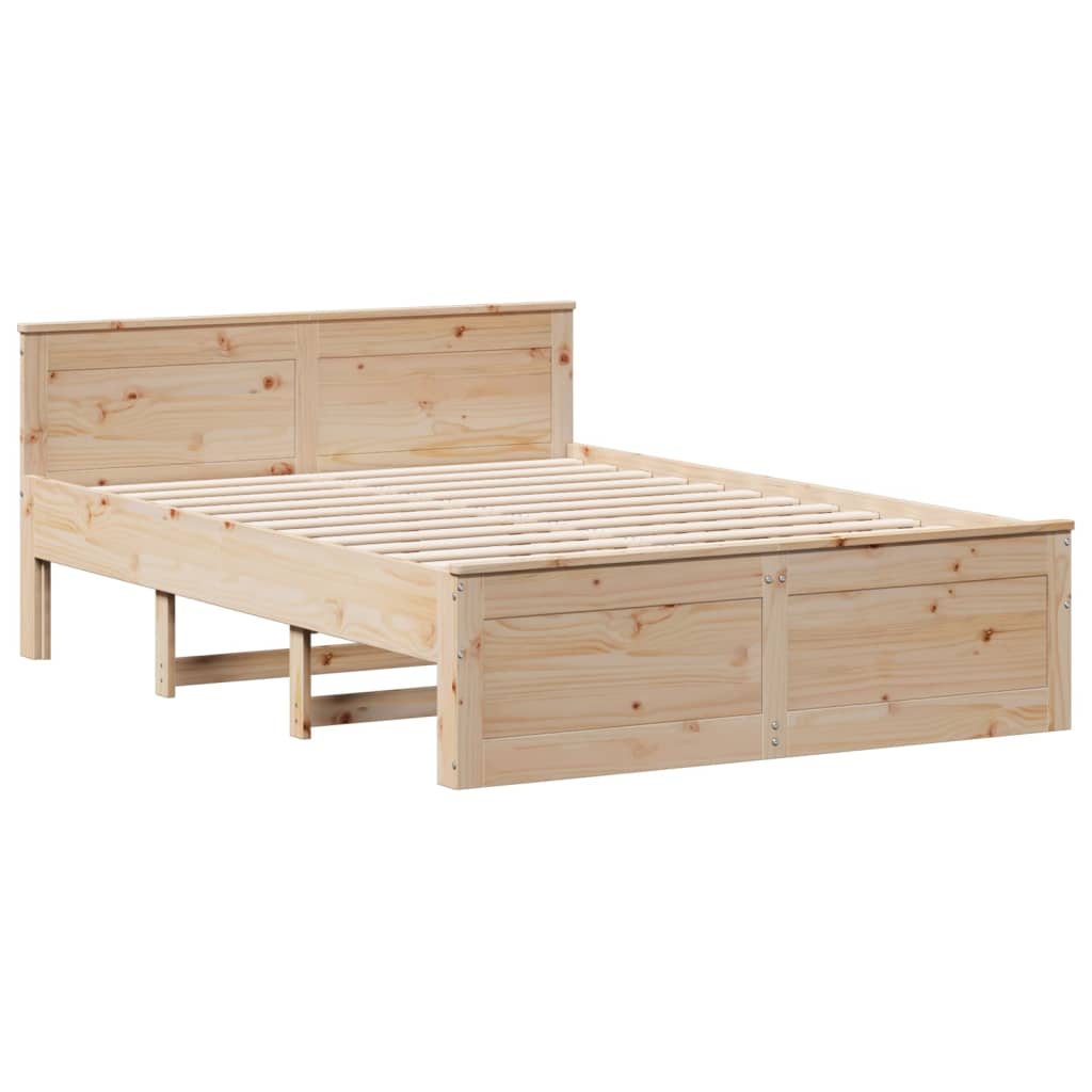 Cama com estante sem colchão 140x200 cm pinho maciço - Image 8