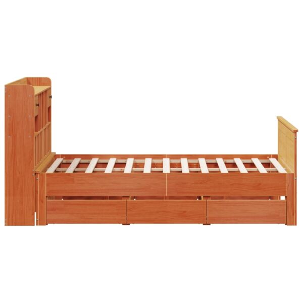 Cama com estante sem colchão 140x200 cm pinho maciço - Image 4