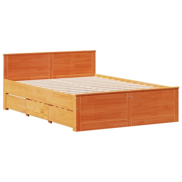 Cama com estante sem colchão 140x200 cm pinho maciço - Image 7