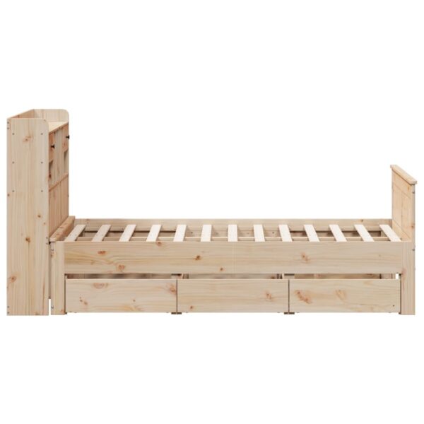 Cama com estante sem colchão 135x190 cm pinho maciço - Image 4