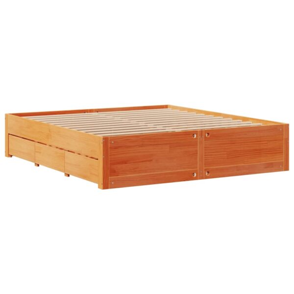 Cama com estante sem colchão 180x200 cm pinho maciço - Image 5