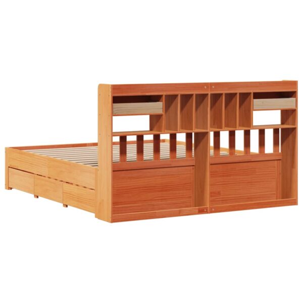 Cama com estante sem colchão 180x200 cm pinho maciço - Image 10