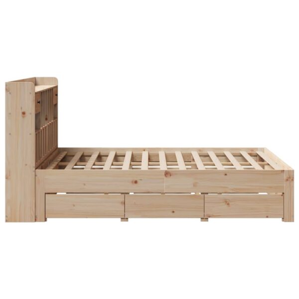 Cama com estante sem colchão 140x190 cm pinho maciço - Image 9