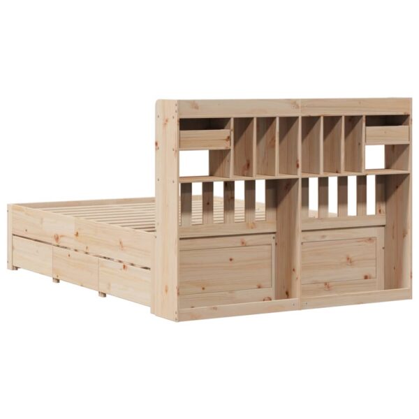Cama com estante sem colchão 140x190 cm pinho maciço - Image 10
