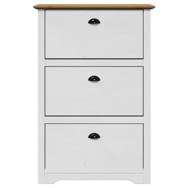 Sapateira BODO 80x35x118 cm branco e castanho - Image 3