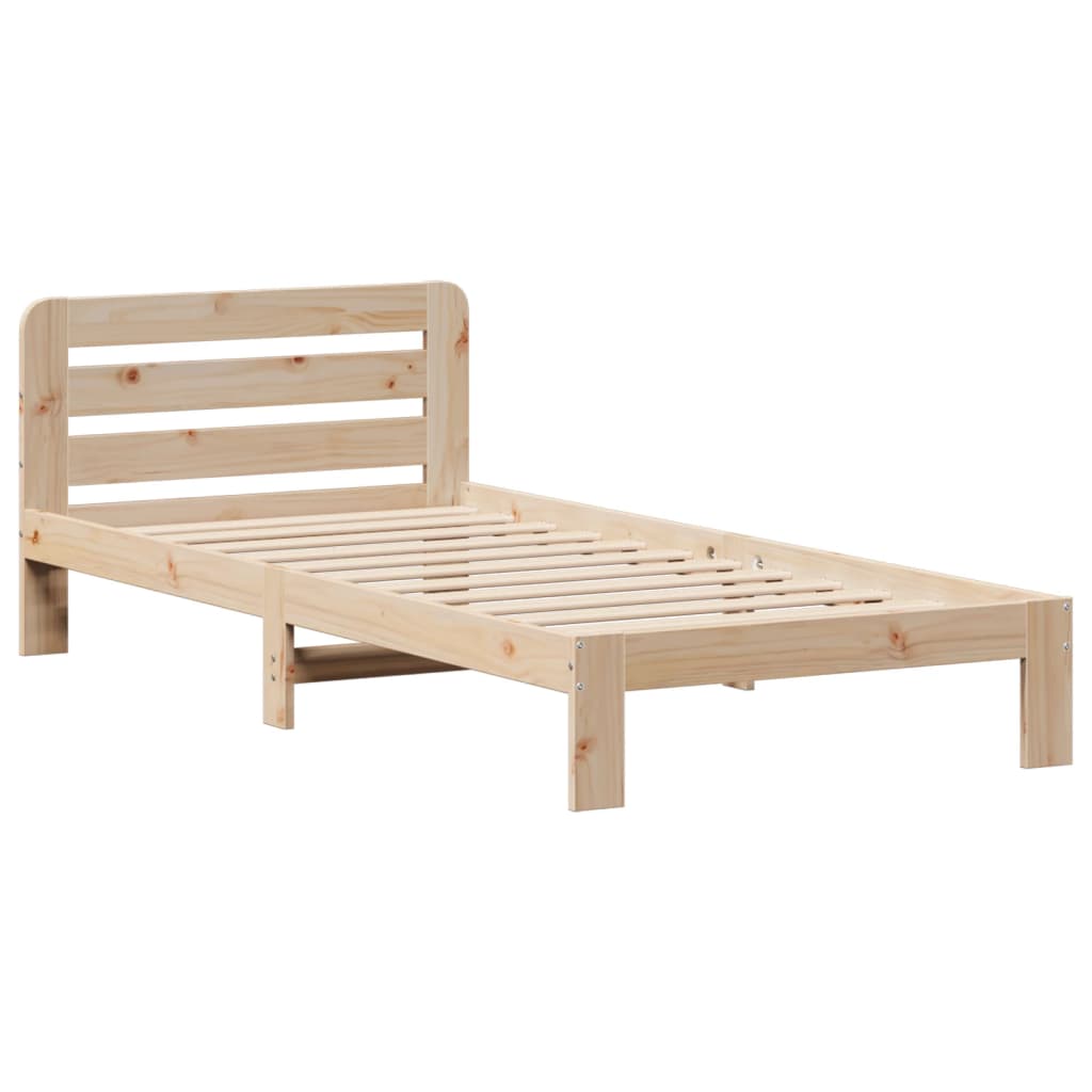 Cama sem colchão 90x190 cm madeira de pinho maciça - Image 2