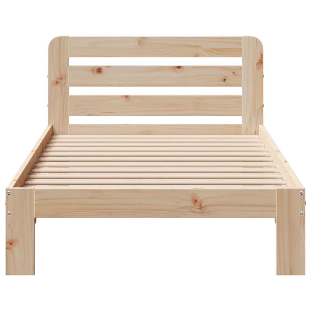 Cama sem colchão 90x190 cm madeira de pinho maciça - Image 3