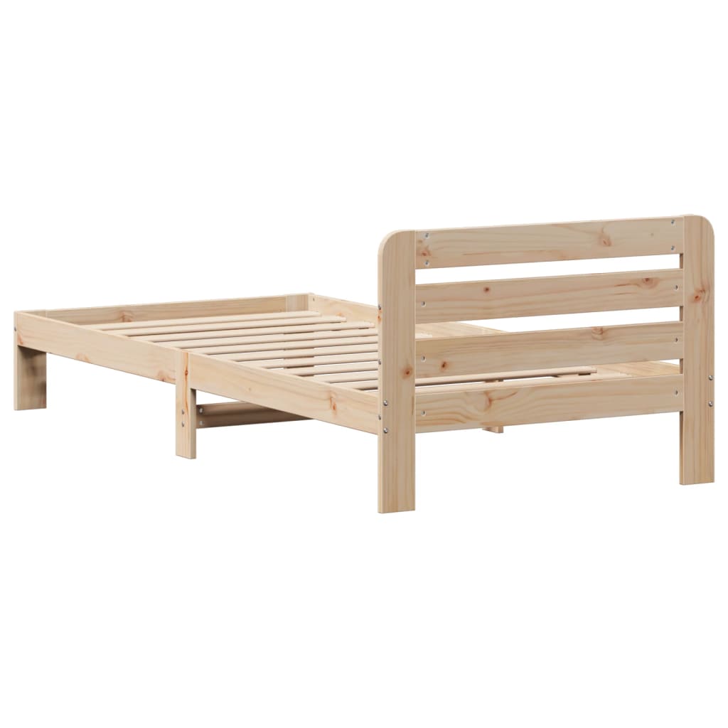 Cama sem colchão 90x190 cm madeira de pinho maciça - Image 5